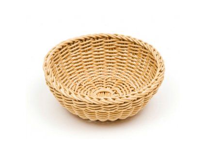 kosik na chleba kulaty 23 cm polyratanovy svetly