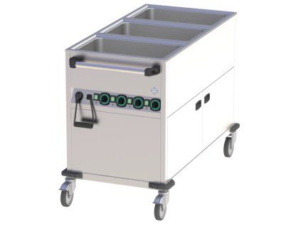 Vodní lázeň pojízdná  BMPK 3120 CSH 3xGN 1/1 s vyhřívanou skříní RM GASTRO