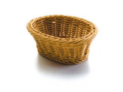 kosik na pecivo polypropylen ovalny svetly 240 x 180 x 80 mm