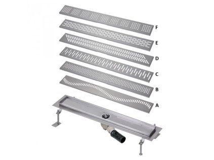 nerezovy koupelnovy zlabek sanela slkn 05fx do prostoru delka 1150 mm