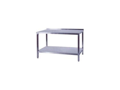 nerezovy pracovni stul s polici 800 x 800 x 900 mm
