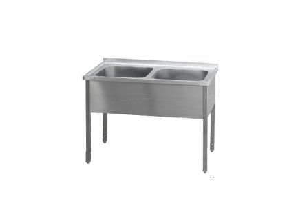 dvoudrez nerezovy lisovany 1200 x 600 x 900 mm rozmer drezu 2 x 500 x 400 x 250 mm zdarma sifon dvoudrezovy