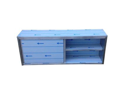 zavesna skrinka nerezova uzavrena s posuvnymi dvirky rozmer sxhxv 1400 x 300 x 600 mm