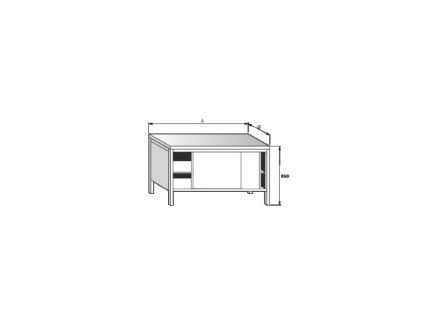 stolova nastavba nerezova skrinova posuvna dvirka rozmer s x h x v 1000 x 300 x 650 mm