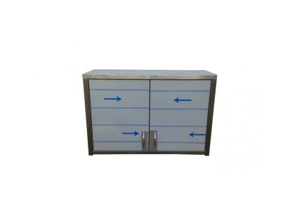 zavesna nerezova skrinka uzavrena pantova dvirka rozmer s x h x v 600 x 300 x 600 mm