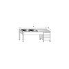 myci stul dvoudrezovy s pracovni plochou a zasuvkovym boxem rozmery sxhxv 1800 x 700 x 900 mm drez 500 x 500 x 300 mm