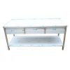 nerezovy pracovni stul s polici a 3x suplik 1900 x 600 x 900 mm