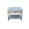 nerezovy pracovni stul s polici a 2x suplik 1100 x 700 x 900 mm