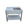 nerezovy stul myci s drezem a polici 1000 x 700 x 900 mm drez 500 x 500 x 250 mm