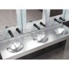 automaticka nerezova nastenna baterie sanela slu 43vb na jednu vodu s elektronikou als cerna 6 v