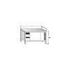stolova nastavba nerezova skrinova posuvna dvirka rozmer s x h x v 1500 x 300 x 650 mm